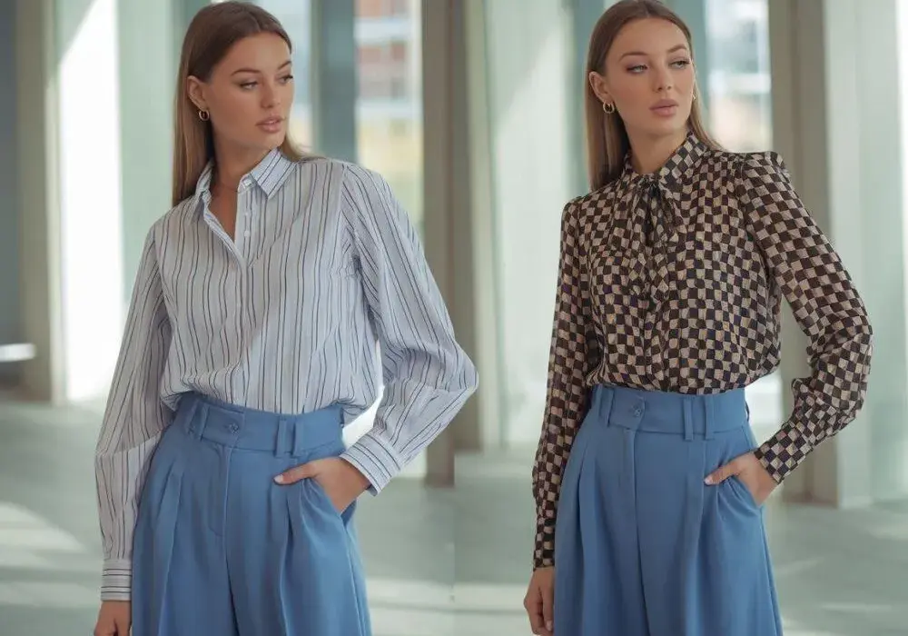 Stylizacje z chabrowymi spodniami: Jak je modnie zestawić?