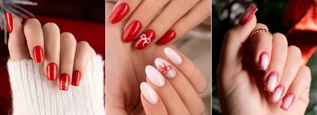 Zdjęcie Świąteczny manicure: Czerwone paznokcie, które dodadzą magii świąt