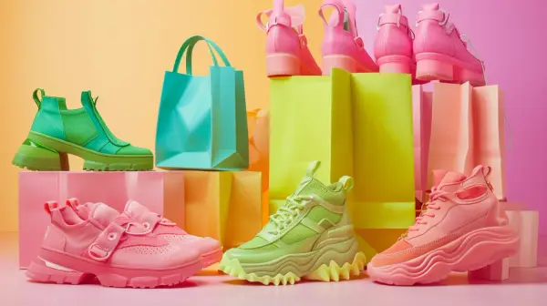 Stylizacje z butami Balenciaga: różowe, zielone i sportowe modele